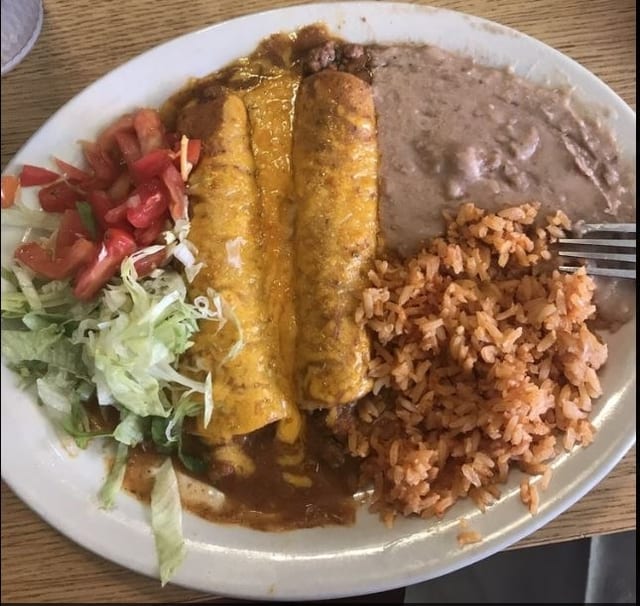 Beef Enchilada Plate.