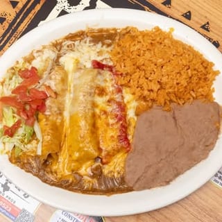 Beef Fajitas & Enchiladas Plate
