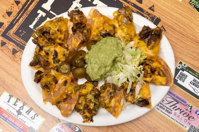 1/2 Chicken Fajitas Nachos.